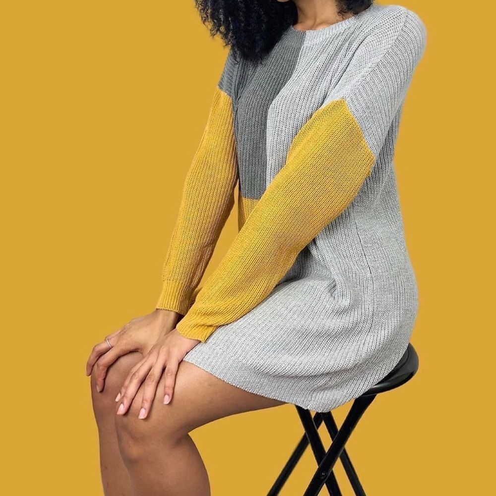 NWT Visit Color Block Sweater Dress